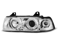 HEADLIGHTS ANGEL EYES CHROME fits BMW E36 12.90-08.99 S/C/T