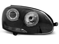 HEADLIGHTS ANGEL EYES BLACK fits VW GOLF 5 10.03-09