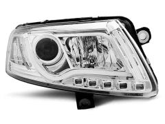 HEADLIGHTS TUBE LIGHT CHROME fits AUDI A6 C6 04.04-08