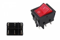 Rocker switch 6 PIN Red