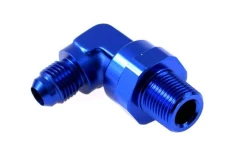 Flare male to male union adapter 90deg AN3-1/8NPT