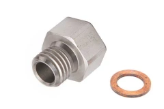 Pressure and oil temp sensor adapter TurboWorks 1/8 NPT for M12x1,5