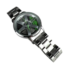 Zegarek 40mm Felga Rays JDM 3D Stal nierdzewna Prezent Zielony