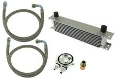 TurboWorks Oil Cooler Kit 9-rows 260x70x50 AN10 Silver