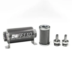 DeatschWerks Universal in-line fuel filter 40 micron 3/8" 110mm