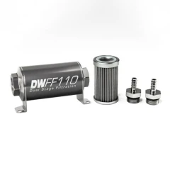 DeatschWerks Universal in-line fuel filter 40 micron 5/16" 110mm