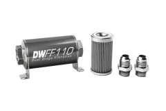 DeatschWerks Universal in-line fuel filter 100 micron AN10 110mm