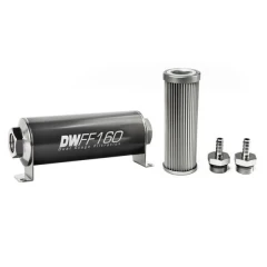 DeatschWerks Universal in-line fuel filter 10 micron 5/16" 160mm