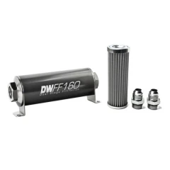 DeatschWerks Universal in-line fuel filter 100 micron AN10 160mm