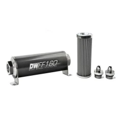 DeatschWerks Universal in-line fuel filter 100 micron AN6 160mm