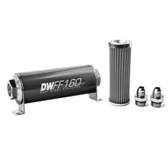 DeatschWerks Universal in-line fuel filter 100 micron AN8 160mm