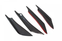 Front Bumper Splitter Fins Body Spoiler Canards 4pcs