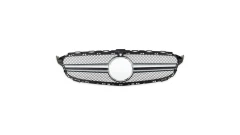 Sport Grille Silver A-Type Camera suitable for MERCEDES C-Class (W205) Sedan (S205) T-Model (A205) Convertible (C205) Coupe Pre-Facelift 2014-2018