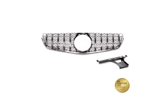 Sport Grille GT Chrome & Black suitable for MERCEDES E-Class (C207) Coupe (A207) Convertible Pre-Facelift 2009-2013