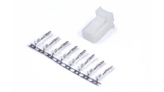 Plug and pins - 8-pin white Tyco