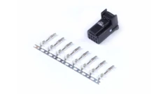 Plug and pins - 8-pin black Tyco