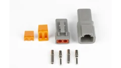 Set of plugs and pins matching Deutsch DTP-2 connectors (25 Amps)