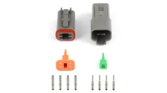 Set of plugs and pins matching Deutsch DT-4 connectors (DT06-4S + DT04-4P) - (13 Amps)