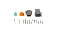 Set of plugs and pins matching Deutsch DT-8 connectors (DT06-8S + DT04-8P) - (13 Amps)