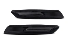 SIDE DIRECTION SMOKE GLOSSY BLACK LED F10 STYLE fits BMW E60/ E90/ E92/ E82