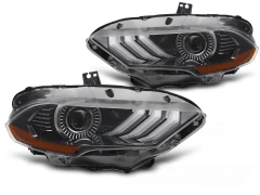 LED HEADLIGHTS BLACK DRL fits FORD MUSTANG 18-21