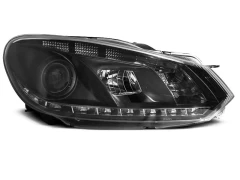 HEADLIGHTS TRUE DRL BLACK fits VW GOLF 6 10.08-12