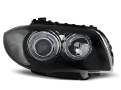 HEADLIGHTS ANGEL EYES BLACK fits BMW 1 E87/E81/82/88 04-11