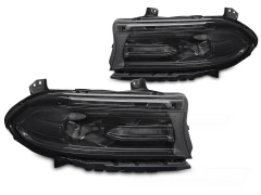 HEADLIGHTS LED BLACK fits DODGE CHARGER 14-23