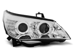 HEADLIGHTS ANGEL EYES CHROME fits LED INDICATOR BMW E60/E61 03-07