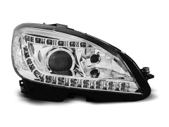 XENON HEADLIGHTS DAYLIGHT CHROME fits MERCEDES W204 07-10