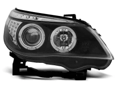 HEADLIGHTS ANGEL EYES BLACK LED INDICATOR fits BMW E60/E61 03-07