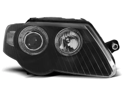 HEADLIGHTS ANGEL EYES BLACK fits VW PASSAT B6 3C 03.05-10