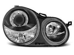 HEADLIGHTS ANGEL EYES BLACK fits VW POLO 9N 11.01-04.05