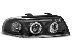 HEADLIGHTS ANGEL EYES BLACK fits AUDI A4 11.94-12.98