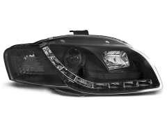 HEADLIGHTS DAYLIGHT BLACK fits AUDI A4 B7 11.04-03.08