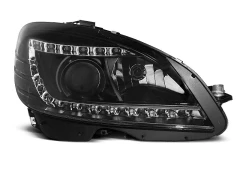 XENON HEADLIGHTS DAYLIGHT BLACK fits MERCEDES W204 07-10