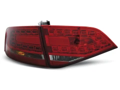 LED TAIL LIGHTS RED SMOKE fits AUDI A4 B8 08-11 SEDAN